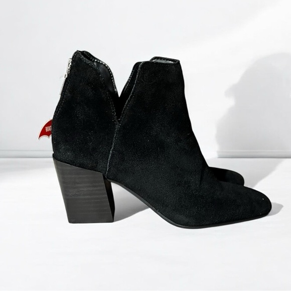 🌻New w.tags BLONDO Neda Black Waterproof Suede Ankle Boots Booties Size 6 - Picture 4 of 11